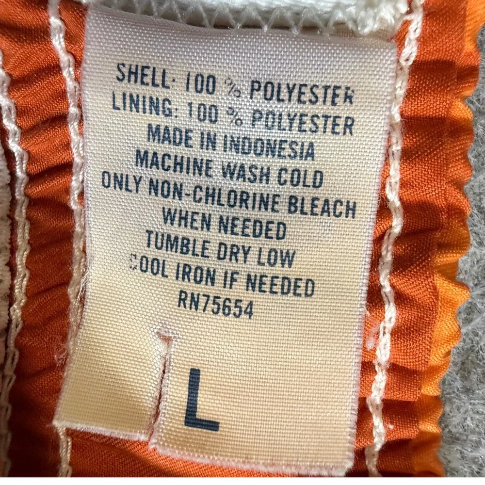 Abercrombie Original Boys Size L 14 Orange Hawaiian Floral Cargo Swim Trunks